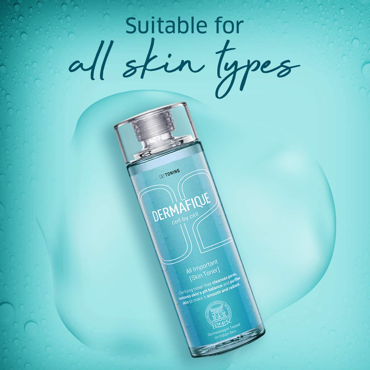 Dermafique All Important Skin Toner, Aqua Marine, 150ml & Dermafique Aqua Cloud Hydrating Crème for All Skin Types, Dermatologist Tested, Face and Body Cream