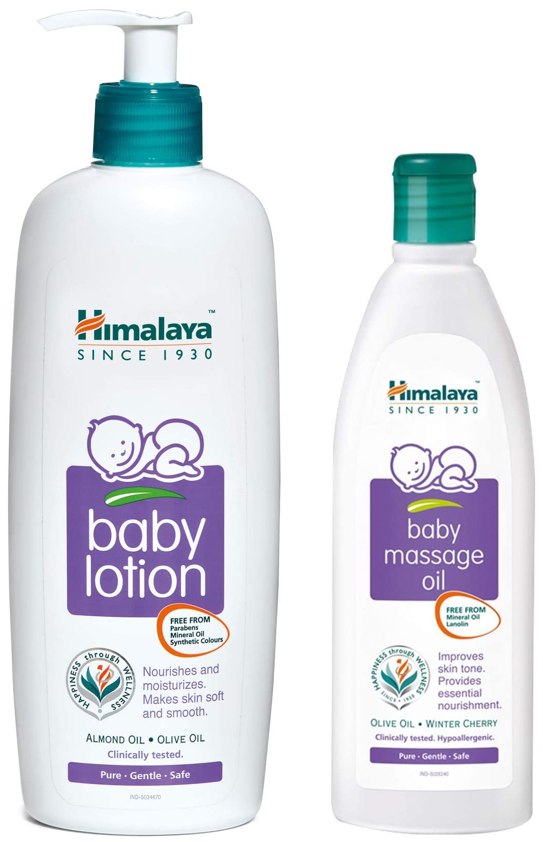 Himalaya Baby Lotion (400ml) & Himalaya Baby Massage Oil (200ml)