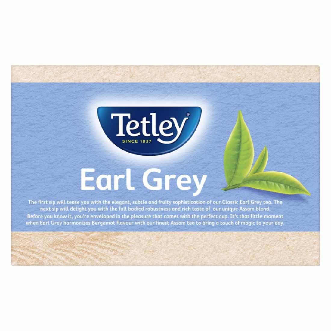 Tetley Earl Grey, Flavoured Black Tea, Rich Assam Blend, 50 Tea Bags, 100Gm (2 X 50 Gm)