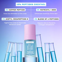 Hyphen 10% Power Peptide & 2% Copper Peptide Serum| Advanced Anti-Aging Formula | Reduces Fine Lines & Wrinkles | Glowing Skin | Face Serum For Men & Women | All Skin Types - 30ml