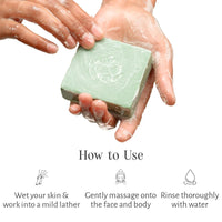 Shankara Purifying Body Bar – Green Clay & Activated Charcoal | Natural Bar Soap for Oily Skin & Combination Skin | Plant-Based, Soap-Free, pH-Balanced Cleanser | 100g