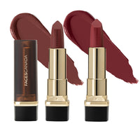 FACES CANADA Festive Hues - Comfy Matte Creme Lipstick Pack of 2 - Raise The Roof & Not A Quitter (4.2gx2) | Long Stay | Creamy Matte Finish | Intense Color | Single Stroke Smooth Application