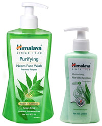 Himalaya Purifying Neem Face Wash, 400 ml and Himalaya Moisturizing Aloe Vera Face Wash, 200ml