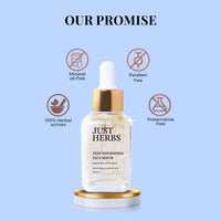 Just Herbs 24K Gold Bakuchiol Face Serum for Fights Signs of Ageing | Improve Skin Elasticity | Instant Lasting Hydration All Skin Types for Men and Women 30ml