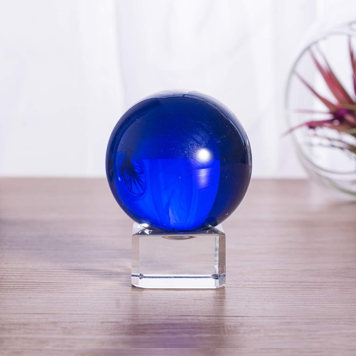 LONGWIN 40mm(1.6 inch) Solid Mini Fengshui Crystal Ball Healing Crystals(Blue) Blue