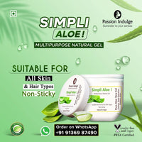 Passion Indulge Natural Pearl Light Cleanser 100ml & Simpli Aloe vera Gel 200ml Pack For Clear Complexion & Skin Brightening