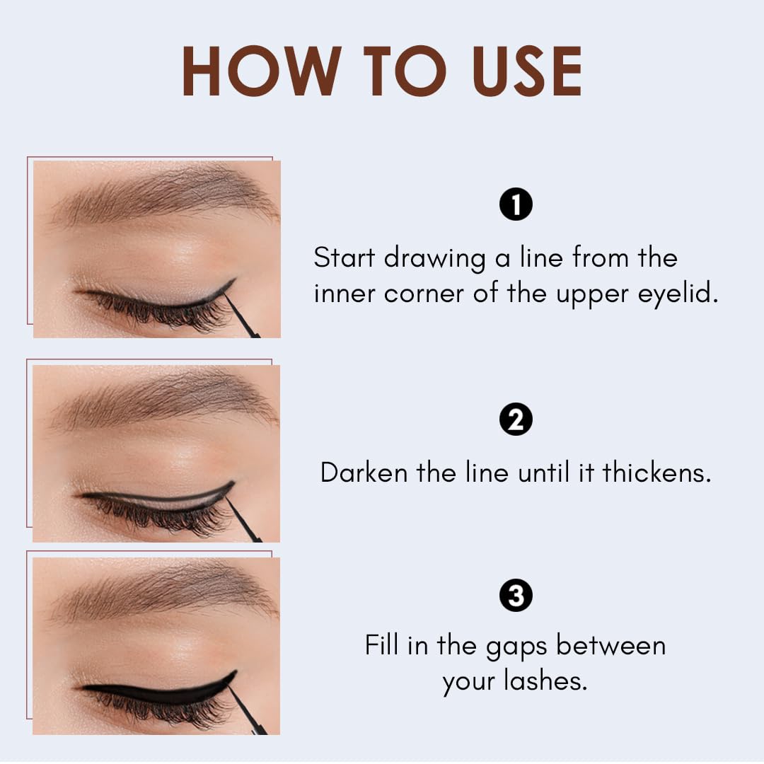 Million Colors Masterpiece Metallic Liquid Eyeliner Golden, 3ml | Quick Drying & Stays up to Hours | Waterproof, Transfer Proof & Long Lasting Eye Makeup