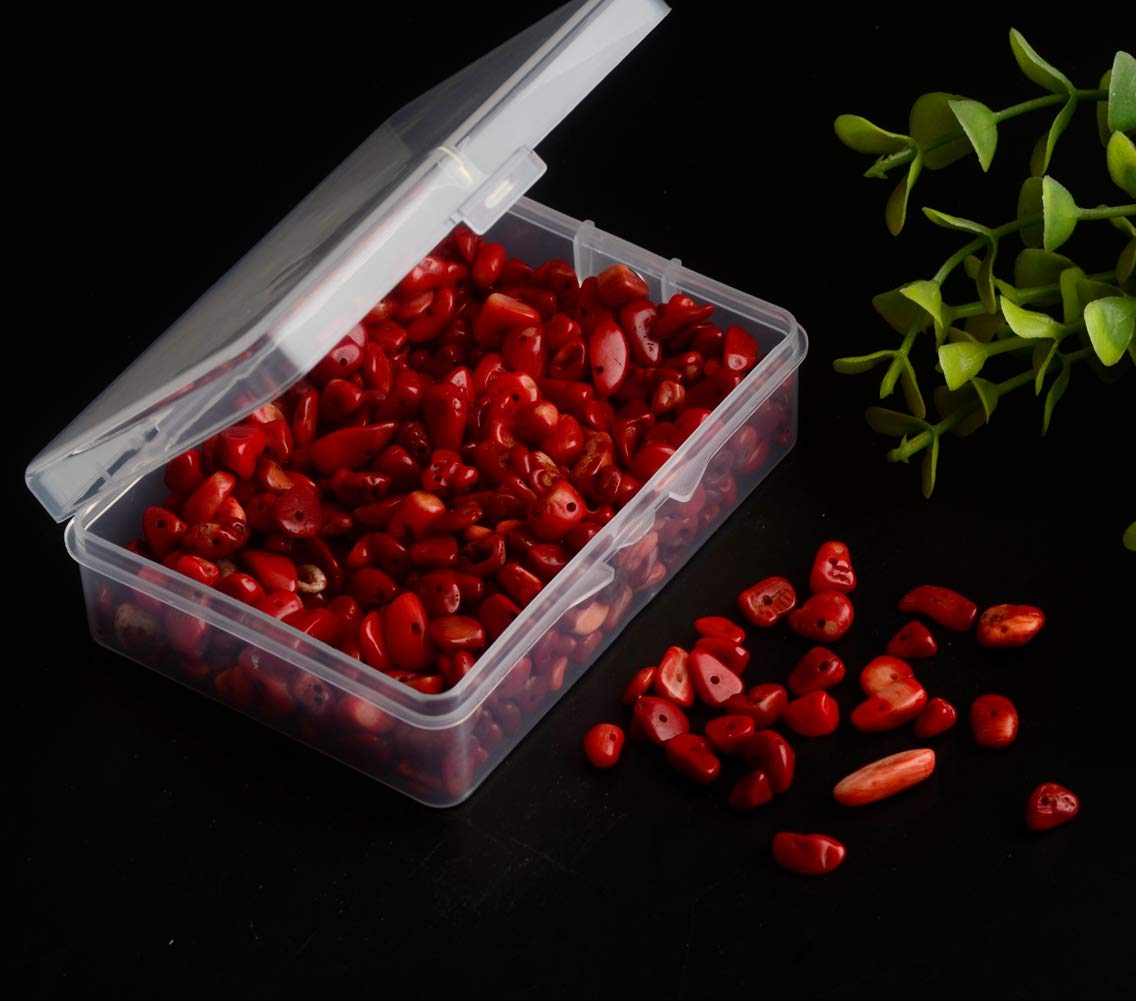 Natural Chip Stone Beads Red Coral 5-8mm About 400 Pieces Irregular Gemstones Healing Crystal Loose Rocks Bead Hole Drilled DIY for Bracelet Jewelry Making Crafting (5-8mm, Red Coral)