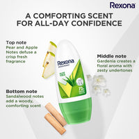 Rexona Aloe Vera Underarm Roll On Deodorant for Women, 50ml and Powder Dry Underarm Roll On Deodorant for Women, 50ml