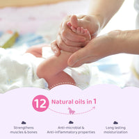 CITTA Natural Baby Massage Oil for New born & Kids | Enriched With Coconut, Olive & Almond oil for baby massage | Promote sleep and growth | Non-Sticky Baby Oil | 200 ml