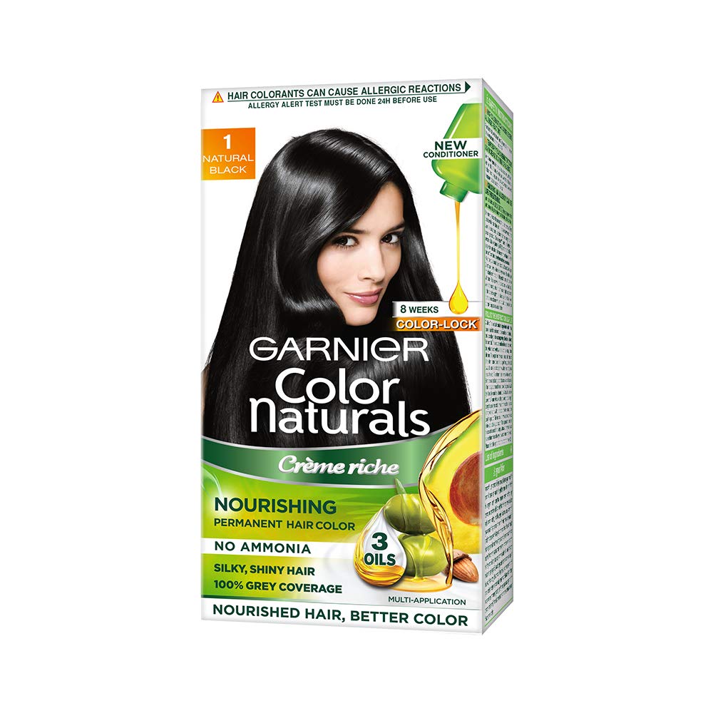Garnier Color Naturals, Shade 1, Natural Black 70 ml + 60 gm and Garnier Color Naturals, Shade 4, Brown (70ml+60g )