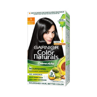 Garnier Color Naturals Crème hair color, Shade 1 Natural Black, 70ml + 60g And Garnier Color Naturals Men, Natural Black, 30ml+30gm