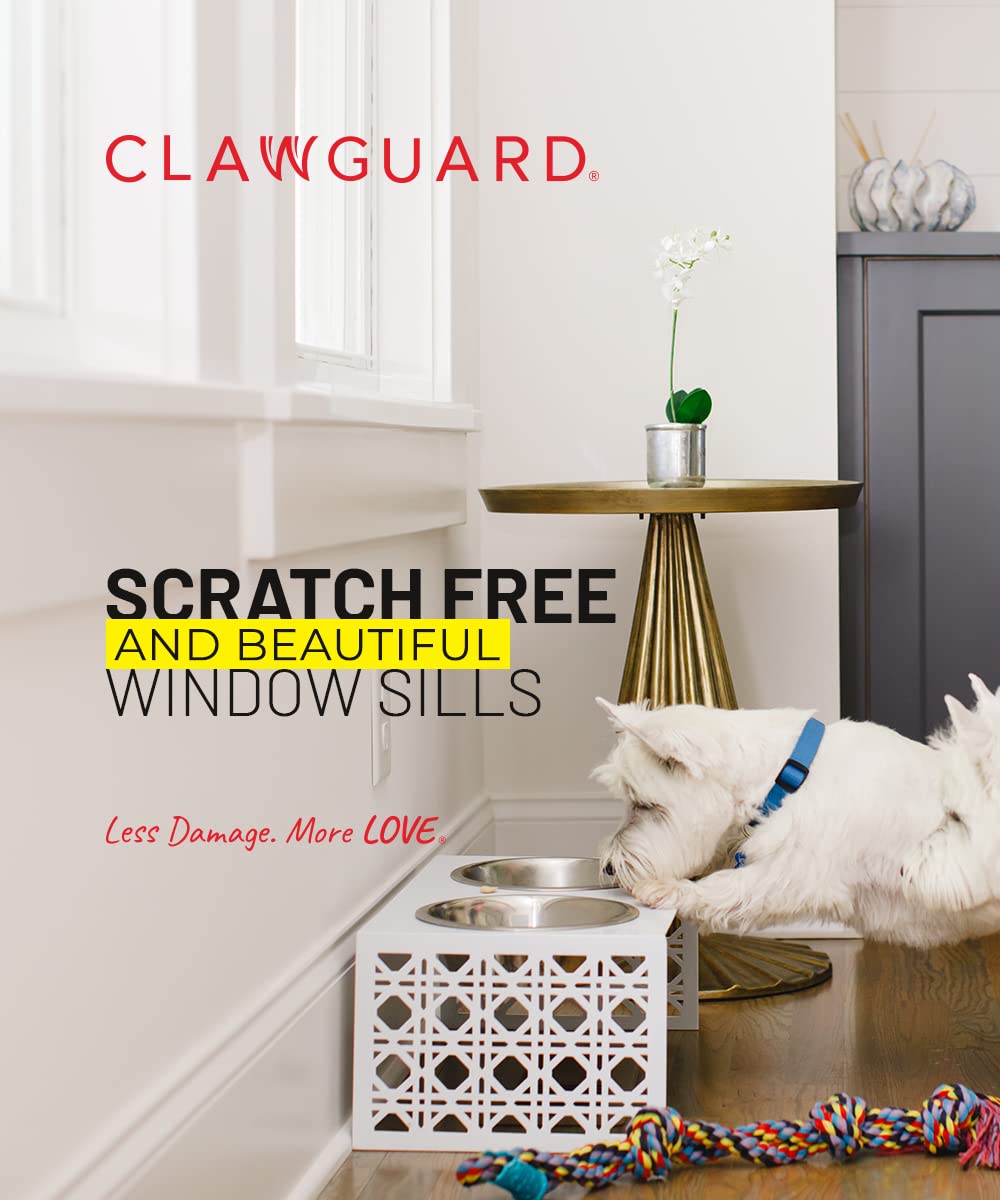 CLAWGUARD Window Sill Protector - Strong Transparent Protection from Dog and Cat Scratching, Chewing, Slobbering and Clawing on Window Sills. Keep Paws Safe and Home Clean. (Clear 35.5 in. x 3.25 in.)