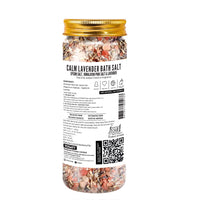 YOGAFY -Calm Lavender Epsom Bath Salt with Pink Salt - 100% Natural Aromatherapy, Relaxation and Peaceful Slumber |300g