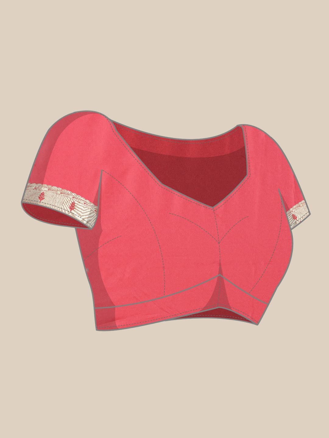 Pandadi Saree Women's  Paithani Silk Saree With Blouse Piece