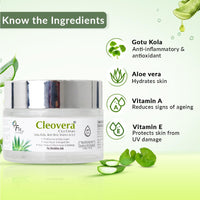 Fixderma Cleovera Cica Cream for Face with Gotu Kola, Aloevera, Vitamin A & E | Damage Skin Repair Face Cream | Suitable for Sensitive, Dry & Damaged Skin - 50g