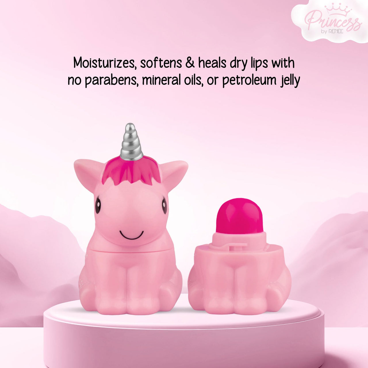 RENEE Princess Wonderland Lip Care Combo Kit - Pre-Teen Girls, Contains Snowball Lip Balm 3G & Icecream Lip Gloss 8Ml, Nourishing And Moisturizing Effect - No Parabens,Cruelty-Free & Vegan