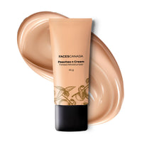 FACESCANADA Weightless Stay Matte Finish Compact Powder - Natural 9 Gm And Faces Canada Peaches N Cream Tinted Moisturizer For All Skin Type - Light 01, 35 Gm