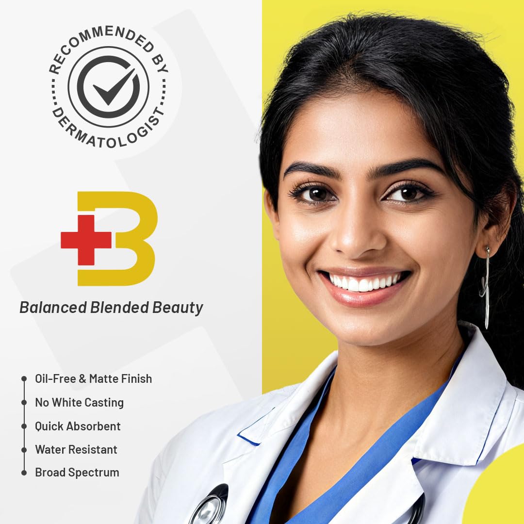 LUMOSIQUE® Sun Guard Sunscreen SPF 50+ for UVB, UVA, IR, Blue Light Protection | Ultra Matte, Broad-Spectrum & No White Cast | Oily, Dry, Sensitive & Combination Skin | for MEN & WOMEN, 50gm