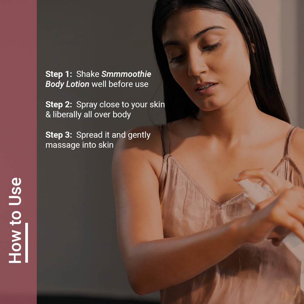 Neude Smmmoothie Body Lotion 250ml– Ultralight, Non-sticky Moisturizer with Ceramide, Lactic Acid, Niacinamide & Hyaluronic Acid for Deep Hydration, Barrier Repair, Dark Spot & Pigmentation Reduction