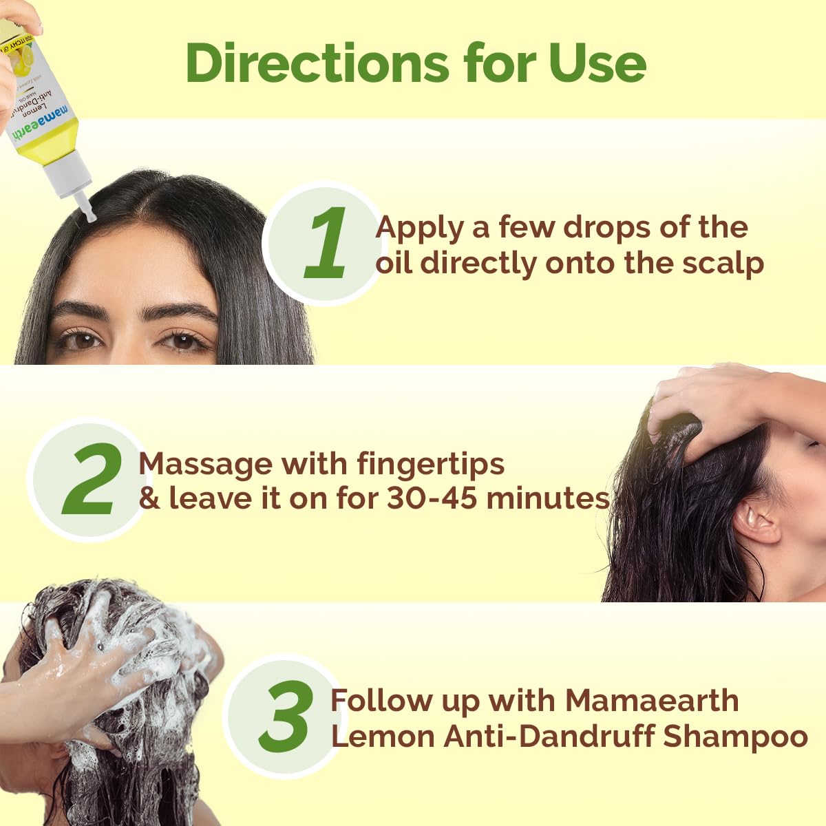 Mamaearth Lemon Anti-Dandruff Hair Oil for Flaky Scalp 100ml|Scalp Irritation Relief|Nourishes Scalp & Hair|Contains Lemon, Ginger, Apiscalp (Clinically Proven), Svetakutaja Oil, Neem, Salicylic Acid
