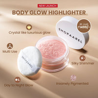 SHOPAAREL Body Glitter Powder, Body Shimmer, Luminous Finish, Silky Shimmer, Insanely Pigmented, Smudge Resistant, Crystal Glow-7 Gm (SH01)