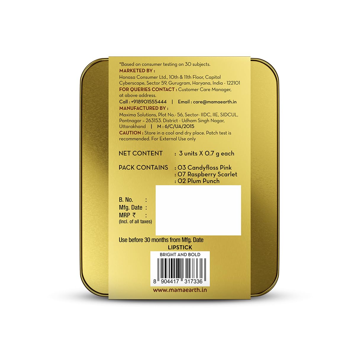 Mamaearth Moisture Matte Long Stay Lipstick Minis Gift Set - Bright and Bold | 8 Hour Moisture Lock | Up to 12-Hour Long Stay | Smudge Proof | Travel-Friendly| Gifting For Valentine's Day, Birthday, Anniversary & Special Occasions | Premium Gift Pack