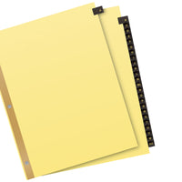 Avery A-Z Dividers for 3 Ring Binders, 25-Tab Sets, Pre-Printed Black Leather Tabs, 3 Binder Divider Sets (21350) 3 Sets