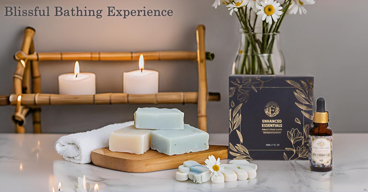 Luxurious CHAMOMILE Essential Oil by Enhanced Essentials|Therapeutic Grade,Organic & Natural |With glass dropper| Ultra Premium and Highly Concentrated Oil for Home Fragrance, Diffusers, Skin care, Aromatherapy, Bath, Massage,Soap and Candle making| 30 ml