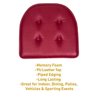 Sweet Home Collection Chair Cushion Memory Foam Pads Tufted Slip Non Skid Rubber Back U-Shaped 17