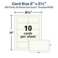 Avery Clean Edge Printable Business Cards with Sure Feed Technology, 2
