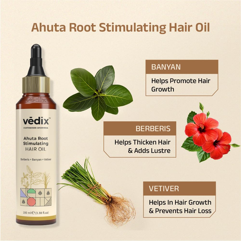 Vedix Customized Ayurvedic Hair Care Kit for Normal - Oily Scalp & Straight Hair | Hair Care Combo