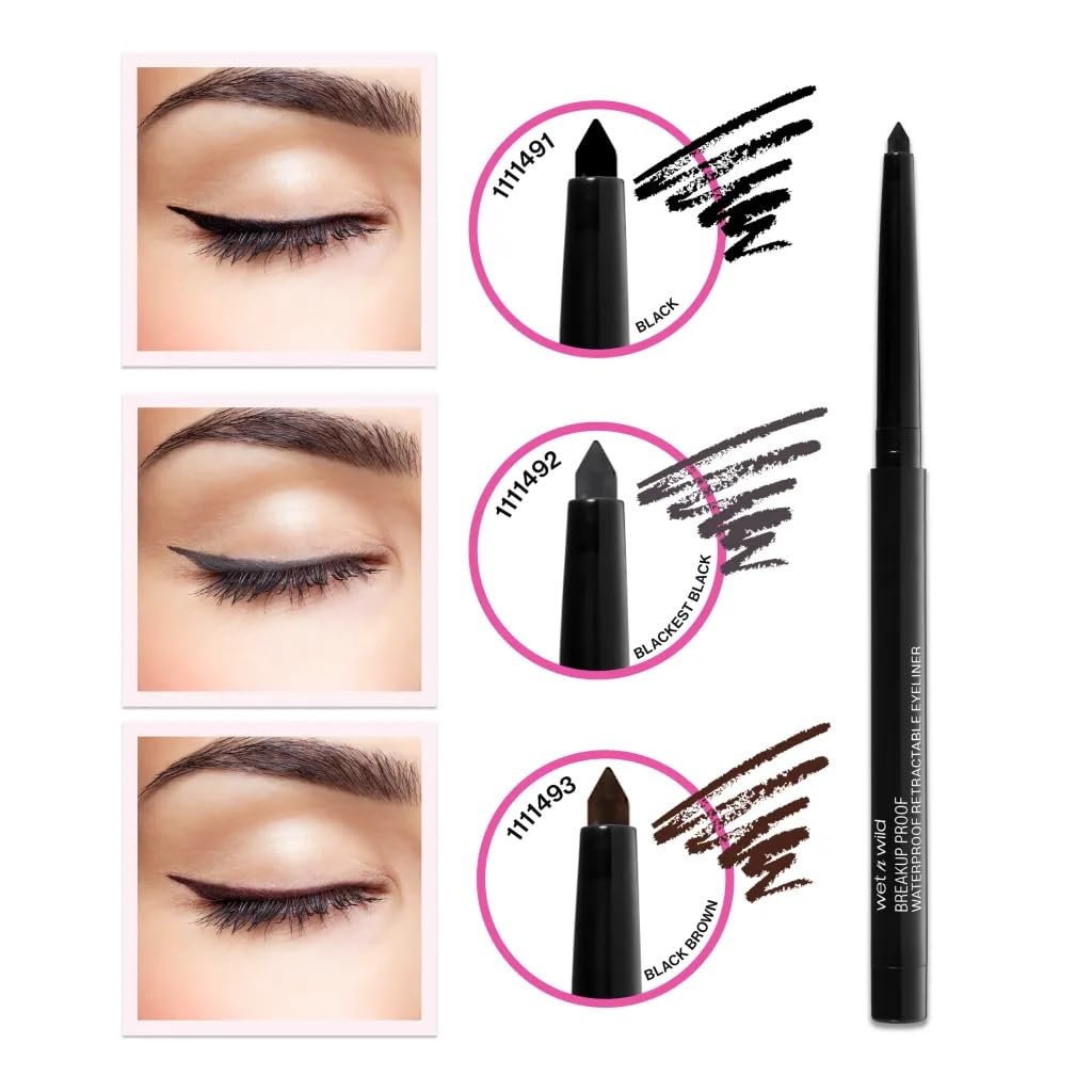 Wet n Wild Megalast Retractable Eyeliner, Black Brown, 0.23 g