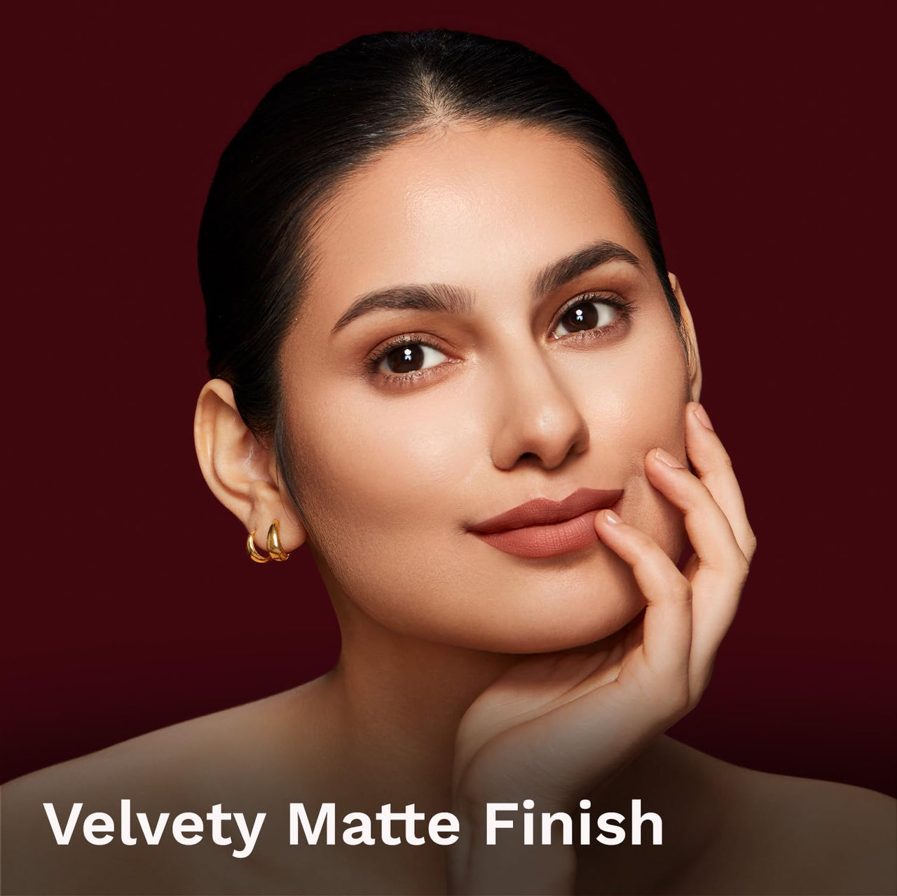 Pilgrim Matte Me Up Bullet Lipstick 4.2g | Creamy, Lightweight, Bold, Non Drying | SPF 30 | Enriched With Hyaluronic Acid & Spanish Squalane | Lipstick for dusky skin tone | Caramel Guilt-02