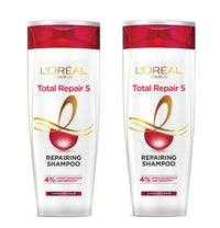 L Oréal ParisTotal Repair 5 Repairing Shampoo 4% Repair Concentrate With KERATIN For Damaged Hair 180ml (PACK OF 2)