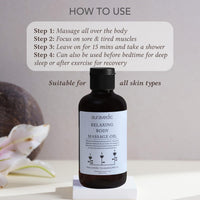 Auravedic Relaxing Body Massage Oil For Full Body Massager For Pain Relief Calming Moisturizer For Dry Skin Face 200 Ml Lavender Eucalyptus Mint Body Oil After Bath For Daily Use