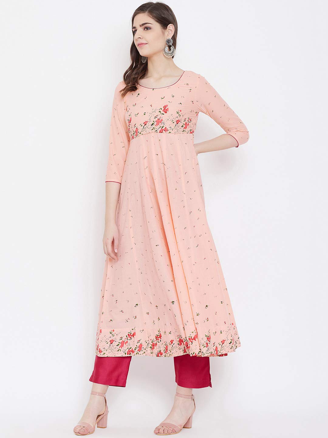 Poshak Hub Women's  Cotton Anarkali Kurta