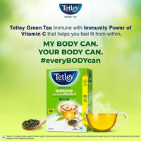 Tetley Loose Green Tea Leaves 100g, Classic Flavour, Immune With Added Vitamin C, Makes 80 Cups, Long Leaf Tea, 5X Antioxidants As An Apple