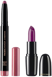 FACESCANADA Weightless Creme Finish Lipstick - Imperial Plum (Plum), Ultime Pro Hd Intense Matte Lips + Primer - Burnt Amber 25