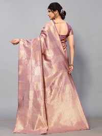 Satrani Women's Jacquard Poly Silk Saree With Unstitched Blouse Piece