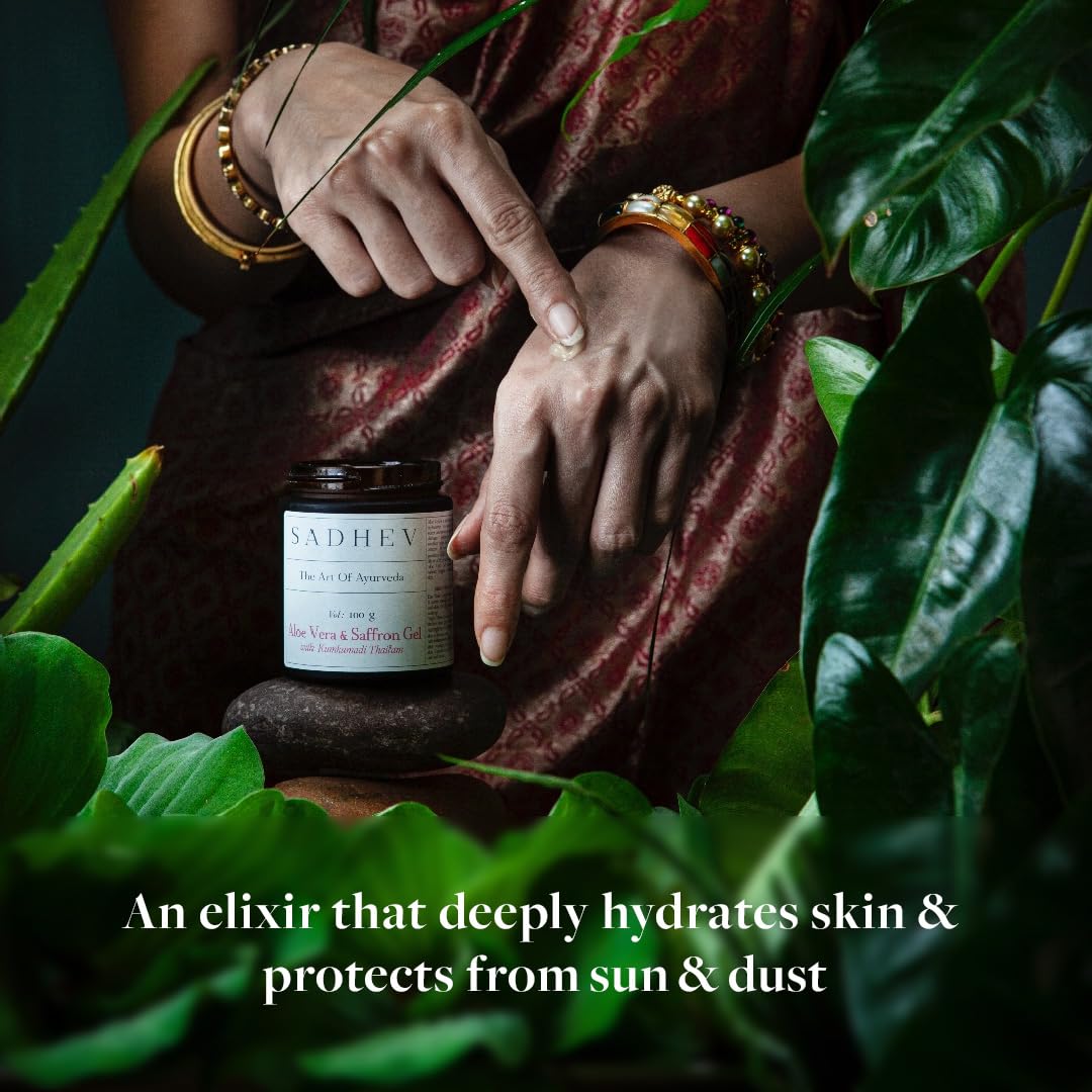 Sadhev Aloe Vera and Saffron Gel With Kumkumadi Tailam - 100gm