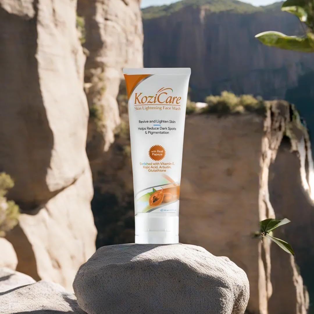 Kozicare Kojic Acid Face Wash & Glutathione | Papaya Face Wash | Acne for Glowing Skin | for Women & Men | Face Cleanser & Skin Care - 100 Ml