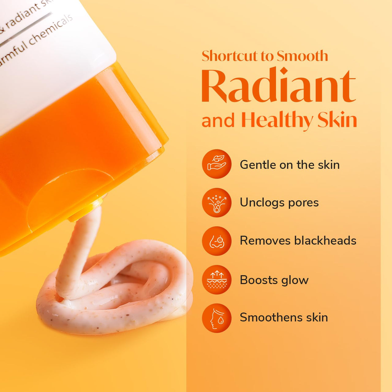 Apricot Scrub 70g | Gentle Exfoliation for Smooth, Radiant Skin | Deep Cleansing with Apricot & Walnut | Hydrating & Nourishing with Aloe Vera & Vitamin E Pack of 2 (70g each)