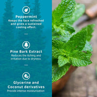 Ustraa Face Wash - Mint Cool - For Dry to Normal Skin - 200g x 2 (Set of 2) | Reduces Moisture Loss | Removes Dirt & Dead Skin | with Pine Bark & Peppermint | NO SLS, NO PARABEN