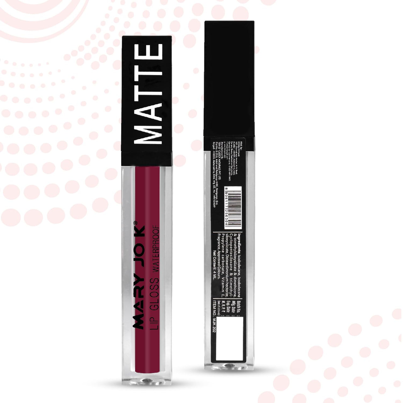 Mary Jo K Matte Lip Gloss, Velvety Non-Sticky Formula, Long-Lasting, 6g