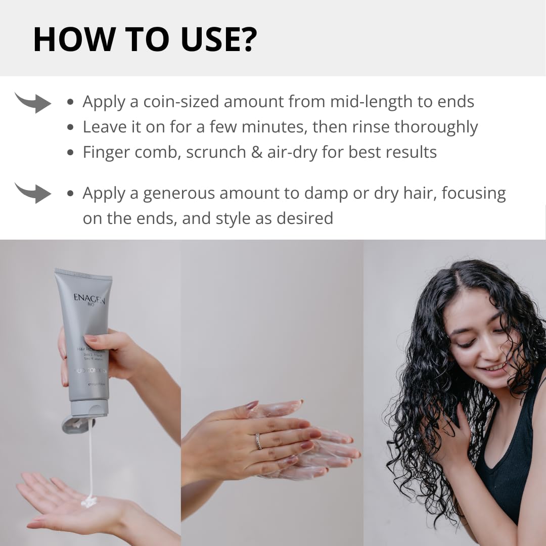 Enagen Bio Premium Hair Care Duo Conditioner: Rinse off & Leave In Conditioner - Multipurpose Hair Savior Nourish, Style, and Transform Your Tresses with Hyaluronic Acid, Quinoa & Argan