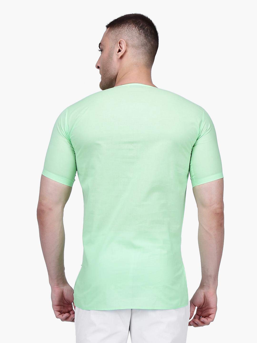 Rajubhai Hargovindas Men's  White Fine Cotton Short Kurta | Pack of 4 |