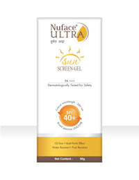 Nu face Ultra Sunscreen SPF 40+ Gel, Oil Free, Water Resistant, Matte Finish Effect, UVA & UVB Protection, PA+++