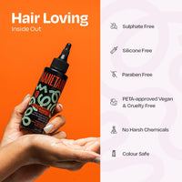 MANETAIN Multipurpose Hair Oil 100ml for Curly Hair, Wavy Hair | Nourishing Elixir for Hair Fall | Frizz-fighting & Strengthening with Jamaican Black Castor, Rosemary & Black Seed Oils | Multipurpose Hair Oil with 12 Natural Oils | Lightweight, Non-Greasy