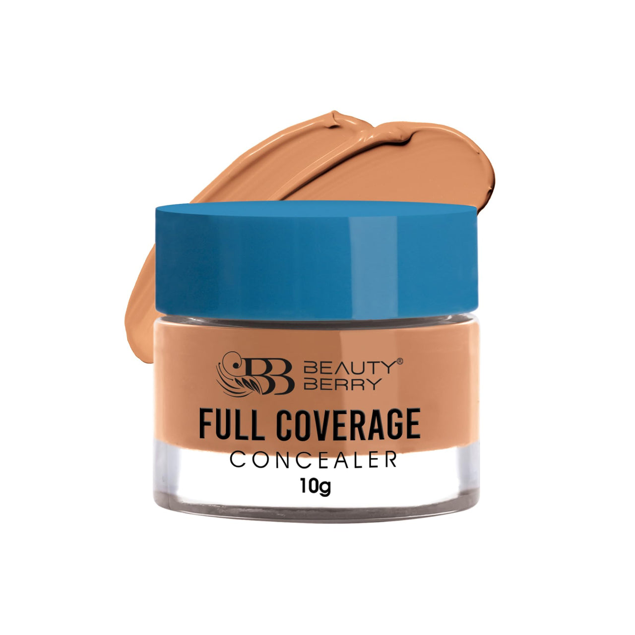 Beauty Berry Full Coverage Concealer, Easy to Blend, Ultra Lightweight & Long Lasting Concealer | Creamy Texture, Highly Pigmented, Waterproof Concealer for Face Makeup (BROWN CORRECTOR-10, 1)